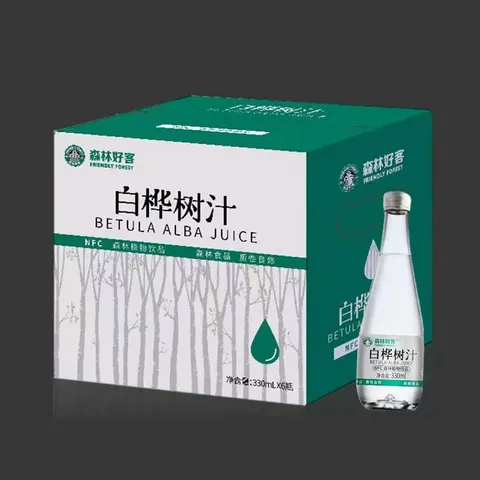 Specialty from Northeast China, Heilongjiang Province: Birch Sap, 1 box, 330ml, 6 bottles