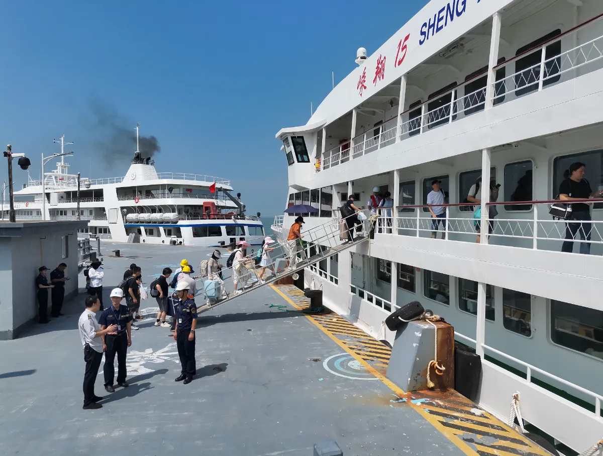 All 21 passenger ferry routes in Zhoushan have been suspended, and nearly 30,000 passengers have been evacuated from the islands ahead of schedule.